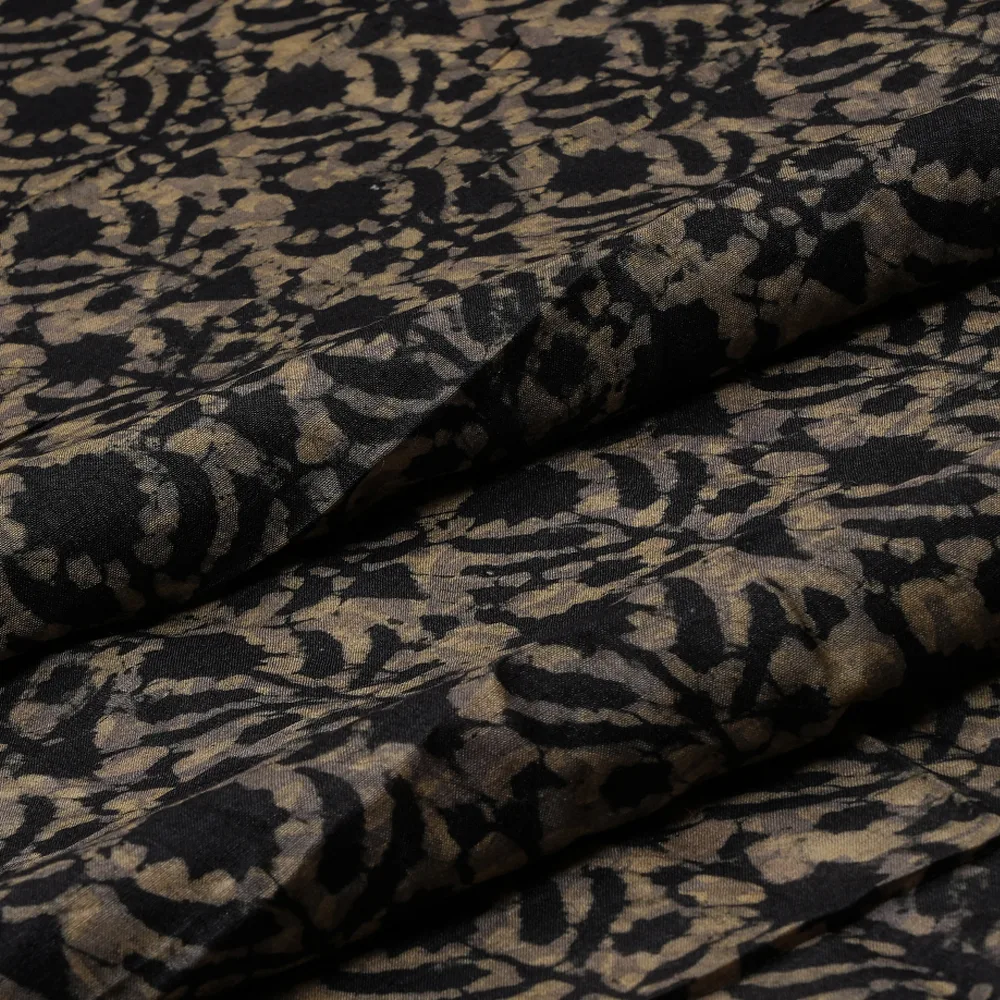 Tussar Munga Plain - Block Print